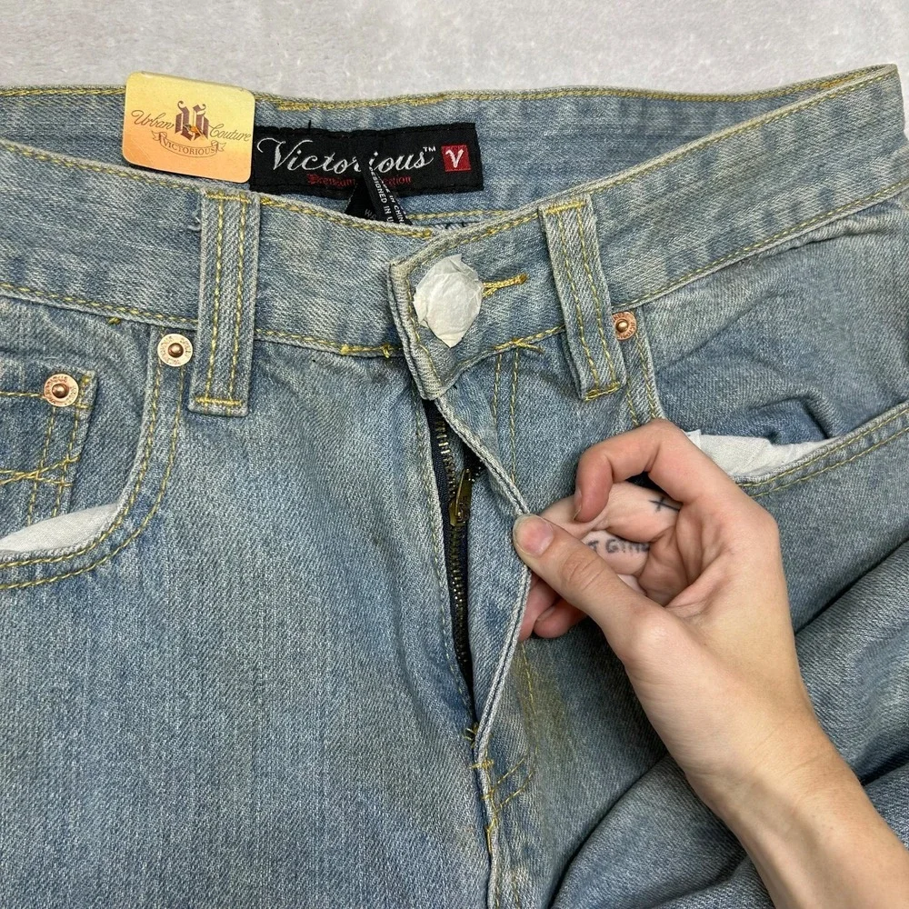 Victorious 105 Straight Fit Jeans‎ Men's Blue Denim Mid Rise Classic - 30X35 NWT